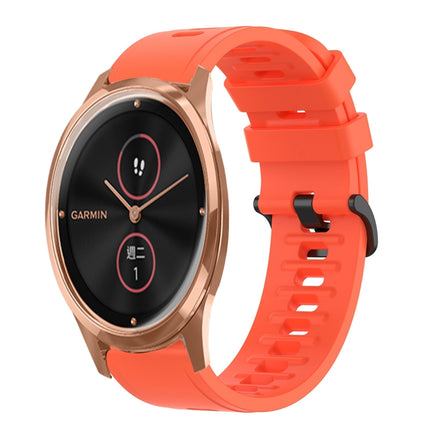 20mm Solid Color Soft Silicone Watch Band, For Garmin Venu SQ, For Garminmove Luxe