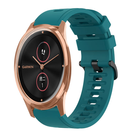 20mm Solid Color Soft Silicone Watch Band, For Garmin Venu SQ, For Garminmove Luxe