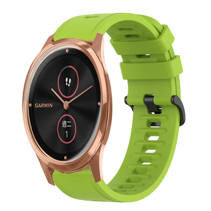 20mm Solid Color Soft Silicone Watch Band, For Garmin Venu SQ, For Garminmove Luxe