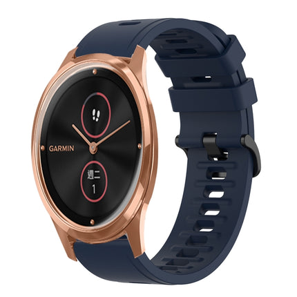 20mm Solid Color Soft Silicone Watch Band, For Garmin Venu SQ, For Garminmove Luxe