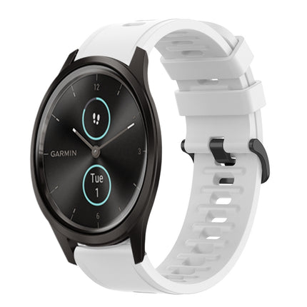20mm Solid Color Soft Silicone Watch Band, For Garmin Garminmove Style, For Garmin Forerunner 645 Music