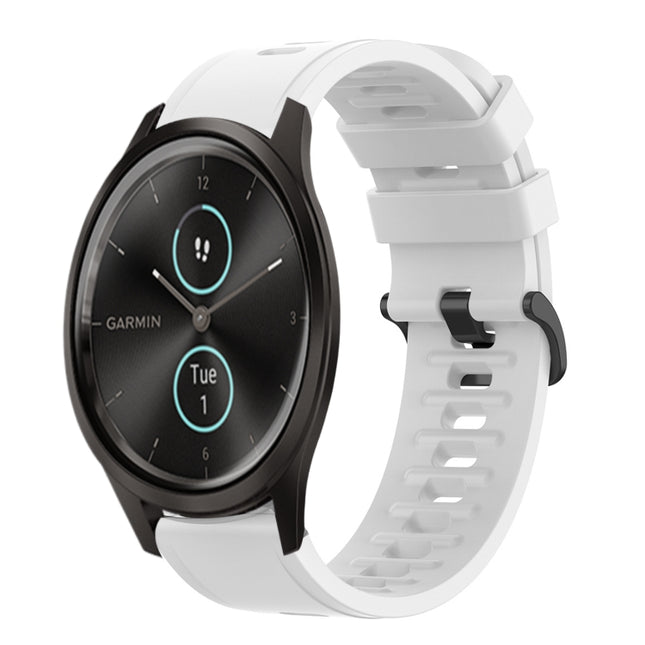 20mm Solid Color Soft Silicone Watch Band, For Garmin Garminmove Style, For Garmin Forerunner 645 Music