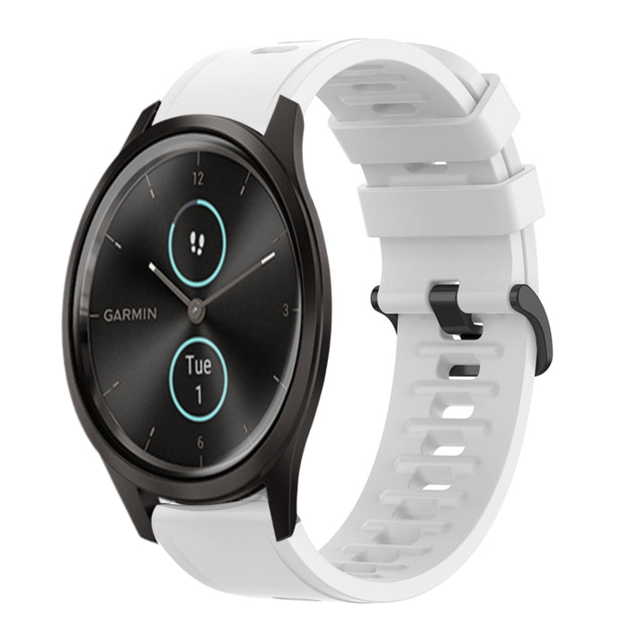 20mm Solid Color Soft Silicone Watch Band, For Garmin Garminmove Style, For Garmin Forerunner 645 Music