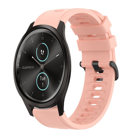 20mm Solid Color Soft Silicone Watch Band, For Garmin Garminmove Style, For Garmin Forerunner 645 Music