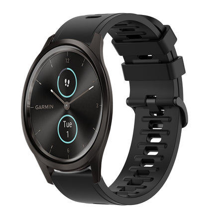 20mm Solid Color Soft Silicone Watch Band, For Garmin Garminmove Style, For Garmin Forerunner 645 Music