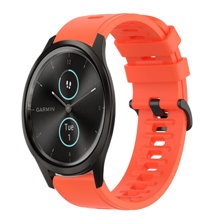 20mm Solid Color Soft Silicone Watch Band, For Garmin Garminmove Style, For Garmin Forerunner 645 Music