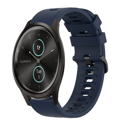 20mm Solid Color Soft Silicone Watch Band, For Garmin Garminmove Style, For Garmin Forerunner 645 Music