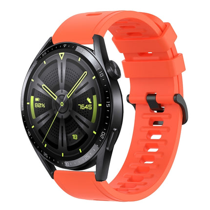 22MM Solid Color Soft Silicone Watch Band, For Huawei Watch GT3 Pro 46mm, For Huawei Watch GT3 46mm
