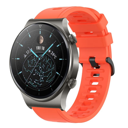 22MM Solid Color Soft Silicone Watch Band, For Huawei Watch 3 Pro, For Huawei GT2 Pro
