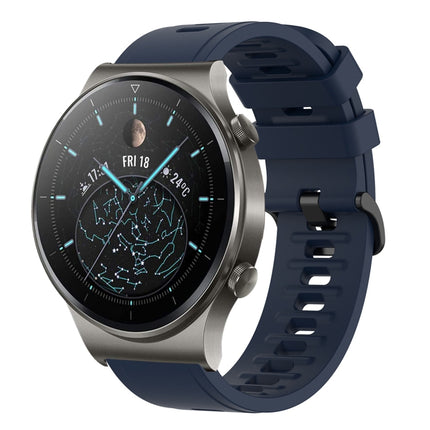 22MM Solid Color Soft Silicone Watch Band, For Huawei Watch 3 Pro, For Huawei GT2 Pro