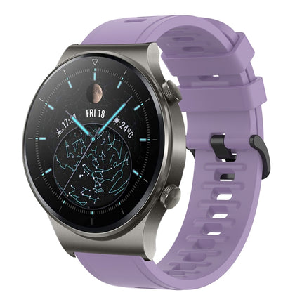 22MM Solid Color Soft Silicone Watch Band, For Huawei Watch 3 Pro, For Huawei GT2 Pro
