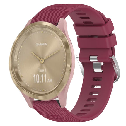 18mm Solid Color Silicone Watch Band, For Garmin Vivomove 3S, For Garmin Vivoactive 4S