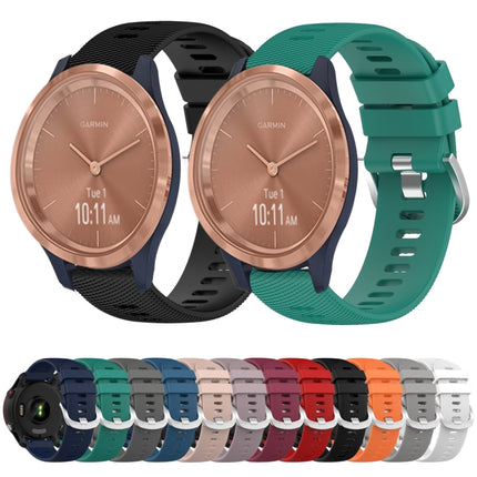 18mm Solid Color Silicone Watch Band, For Garminmove3S, For GarminActive S