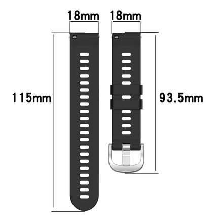 18mm Solid Color Silicone Watch Band, For Garminmove3S, For GarminActive S
