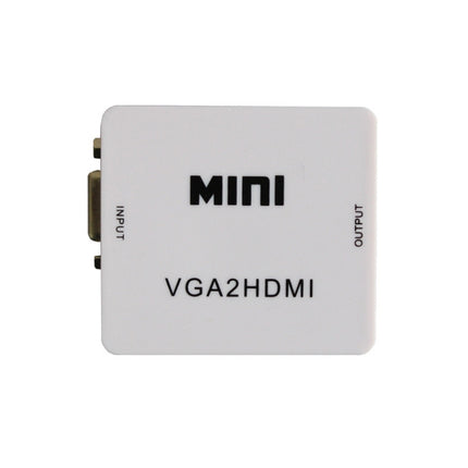 JSM Mini Size HD 1080P VGA to HDMI Scaler Box Audio Video Digital Converter Adapter, VGA to HDMI