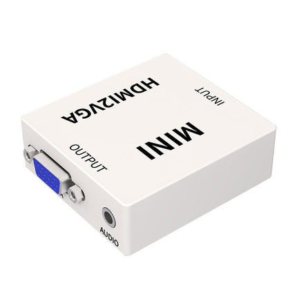 JSM Mini Size HD 1080P HDMI to VGA Audio Video Digital Converter Adapter, HDMI to VGA