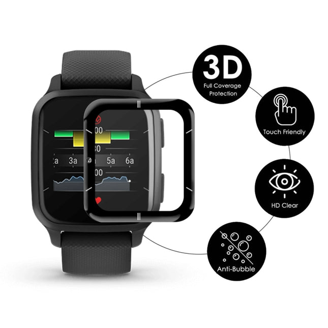 For Garmin Venu SQ 2 ENKAY 3D Full Coverage Soft PC Edge + PMMA HD Screen Protector Film, 1 PCS, 2 PCS, 5 PCS, 10 PCS