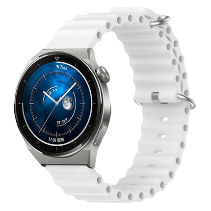 22mm Ocean Style Silicone Solid Color Watch Band, For Huawei Watch GT3 Pro 46mm, For Huawei Watch GT3 46mm