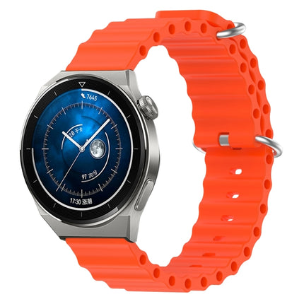 22mm Ocean Style Silicone Solid Color Watch Band, For Huawei Watch GT3 Pro 46mm, For Huawei Watch GT3 46mm