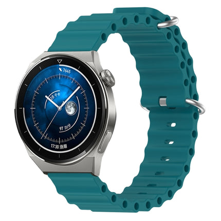 22mm Ocean Style Silicone Solid Color Watch Band, For Huawei Watch GT3 Pro 46mm, For Huawei Watch GT3 46mm