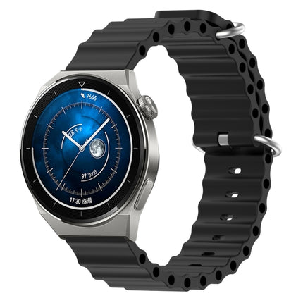 22mm Ocean Style Silicone Solid Color Watch Band, For Huawei Watch GT3 Pro 46mm, For Huawei Watch GT3 46mm
