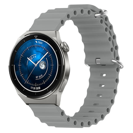 22mm Ocean Style Silicone Solid Color Watch Band, For Huawei Watch GT3 Pro 46mm, For Huawei Watch GT3 46mm