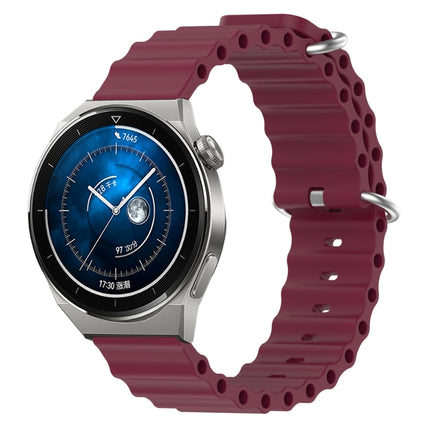 22mm Ocean Style Silicone Solid Color Watch Band, For Huawei Watch GT3 Pro 46mm, For Huawei Watch GT3 46mm