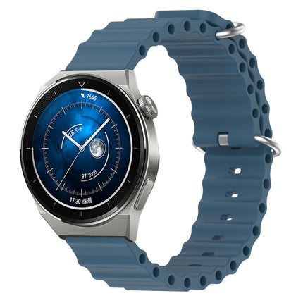 22mm Ocean Style Silicone Solid Color Watch Band, For Huawei Watch GT3 Pro 46mm, For Huawei Watch GT3 46mm