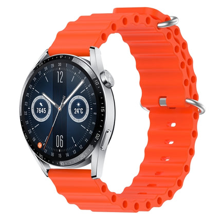 22mm Ocean Style Silicone Solid Color Watch Band, For Huawei Watch GT3 Pro 46mm, For Huawei Watch GT3 46mm