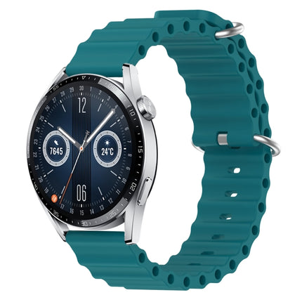 22mm Ocean Style Silicone Solid Color Watch Band, For Huawei Watch GT3 Pro 46mm, For Huawei Watch GT3 46mm