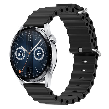 22mm Ocean Style Silicone Solid Color Watch Band, For Huawei Watch GT3 Pro 46mm, For Huawei Watch GT3 46mm