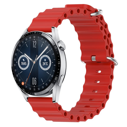 22mm Ocean Style Silicone Solid Color Watch Band, For Huawei Watch GT3 Pro 46mm, For Huawei Watch GT3 46mm