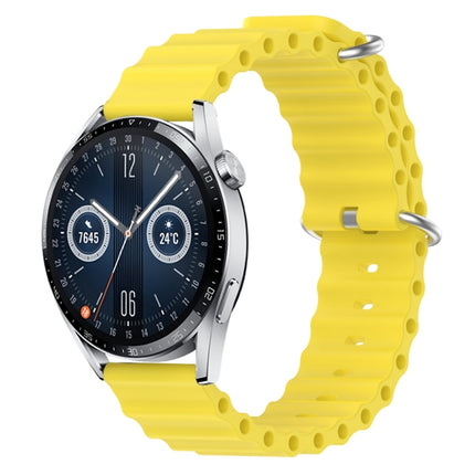 22mm Ocean Style Silicone Solid Color Watch Band, For Huawei Watch GT3 Pro 46mm, For Huawei Watch GT3 46mm