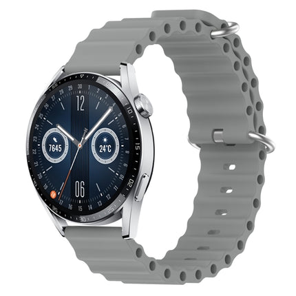 22mm Ocean Style Silicone Solid Color Watch Band, For Huawei Watch GT3 Pro 46mm, For Huawei Watch GT3 46mm