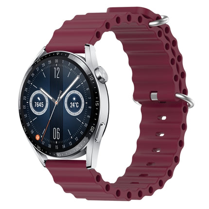 22mm Ocean Style Silicone Solid Color Watch Band, For Huawei Watch GT3 Pro 46mm, For Huawei Watch GT3 46mm