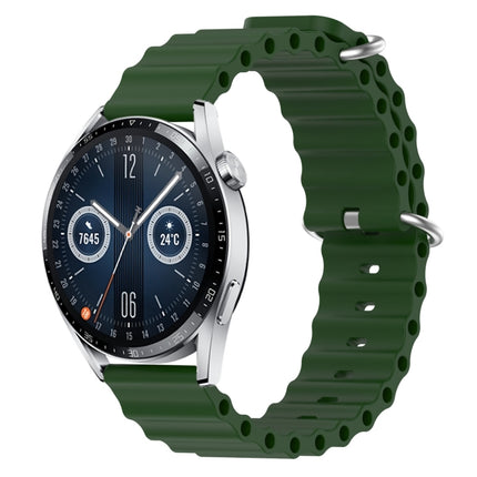 22mm Ocean Style Silicone Solid Color Watch Band, For Huawei Watch GT3 Pro 46mm, For Huawei Watch GT3 46mm
