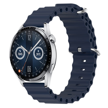 22mm Ocean Style Silicone Solid Color Watch Band, For Huawei Watch GT3 Pro 46mm, For Huawei Watch GT3 46mm