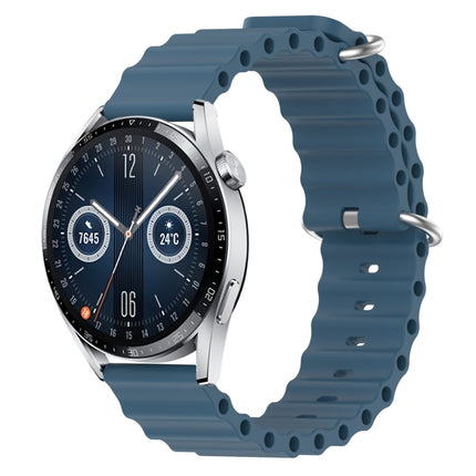 22mm Ocean Style Silicone Solid Color Watch Band, For Huawei Watch GT3 Pro 46mm, For Huawei Watch GT3 46mm
