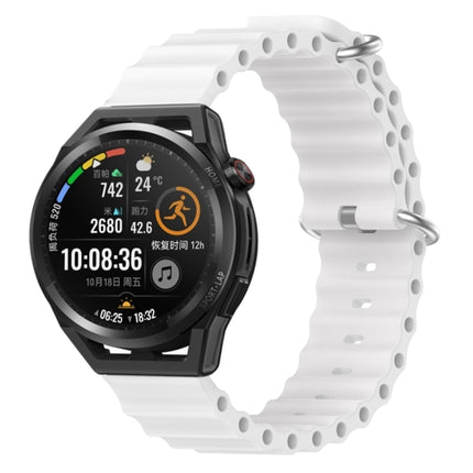 22mm Ocean Style Silicone Solid Color Watch Band, For Huawei Watch GT Runner, For Huawei Watch 3