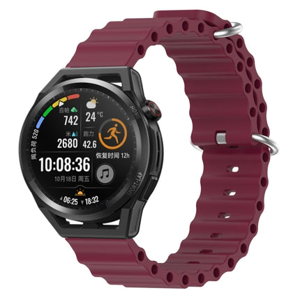 22mm Ocean Style Silicone Solid Color Watch Band, For Huawei Watch GT Runner, For Huawei Watch 3