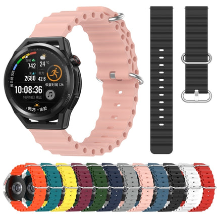 22mm Ocean Style Silicone Solid Color Watch Band, For Huawei Watch GT Runner, For Huawei Watch 3