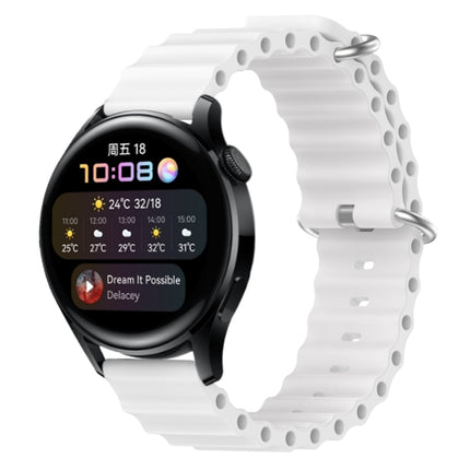 22mm Ocean Style Silicone Solid Color Watch Band, For Huawei Watch GT Runner, For Huawei Watch 3