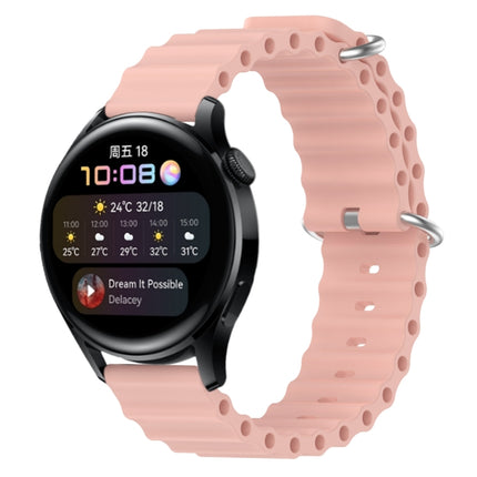 22mm Ocean Style Silicone Solid Color Watch Band, For Huawei Watch GT Runner, For Huawei Watch 3