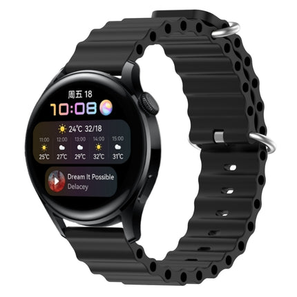 22mm Ocean Style Silicone Solid Color Watch Band, For Huawei Watch GT Runner, For Huawei Watch 3