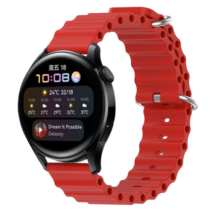 22mm Ocean Style Silicone Solid Color Watch Band, For Huawei Watch GT Runner, For Huawei Watch 3