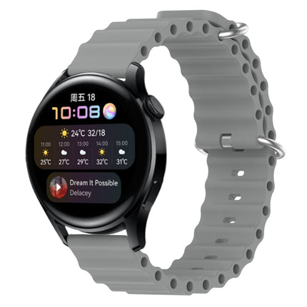 22mm Ocean Style Silicone Solid Color Watch Band, For Huawei Watch GT Runner, For Huawei Watch 3