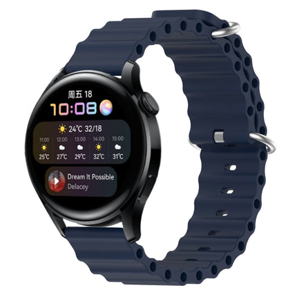 22mm Ocean Style Silicone Solid Color Watch Band, For Huawei Watch GT Runner, For Huawei Watch 3