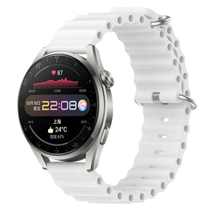 22mm Ocean Style Silicone Solid Color Watch Band, For Huawei Watch 3 Pro, For Huawei GT2 Pro
