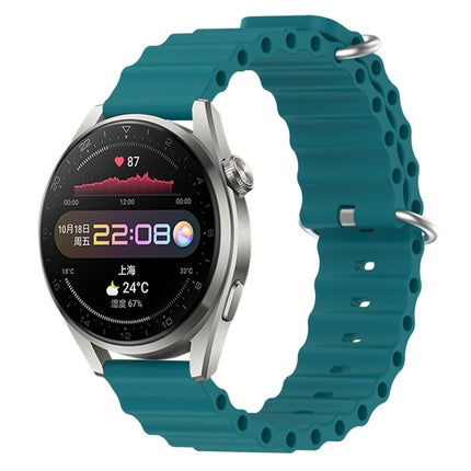 22mm Ocean Style Silicone Solid Color Watch Band, For Huawei Watch 3 Pro, For Huawei GT2 Pro