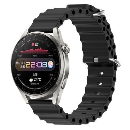 22mm Ocean Style Silicone Solid Color Watch Band, For Huawei Watch 3 Pro, For Huawei GT2 Pro